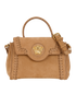 Le Medusa Top Handle, &pound;450, Handbags, Tan, Suede, Front view